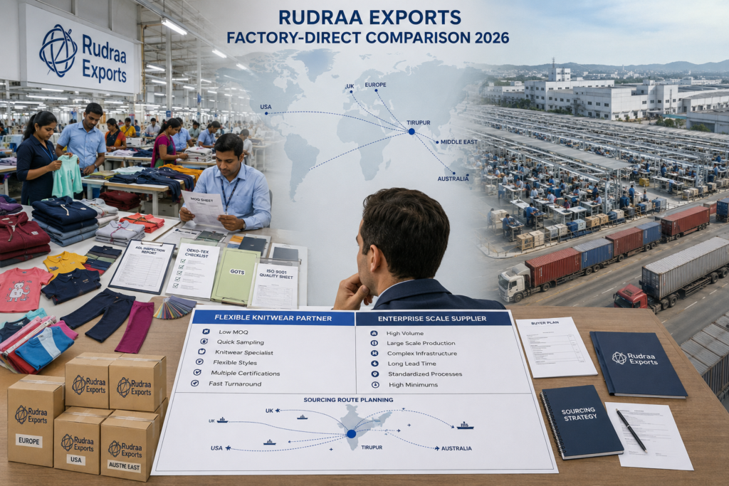 Rudraa Exports vs Shahi Exports: Factory-Direct Garment Manufacturer Comparison 2026