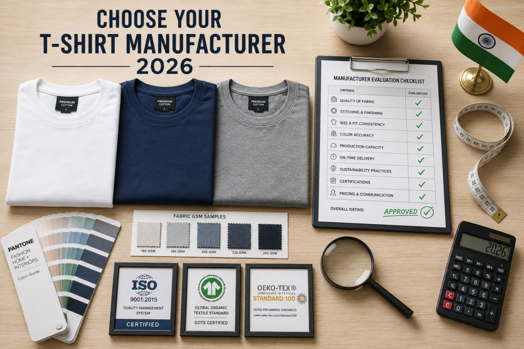 How to Choose a Men’s Round-Neck T-Shirt Manufacturer: Proof-Led Framework 2026