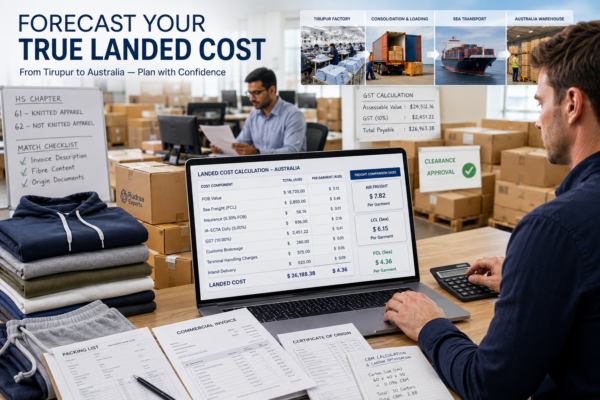 How to Forecast Garment Landed Costs from India to Australia