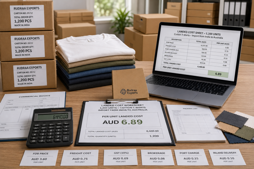 The Real Landed Cost of Importing T-Shirts from India to Australia