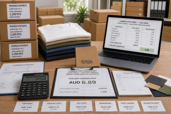 The Real Landed Cost of Importing T-Shirts from India to Australia