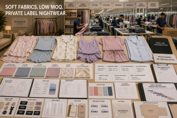 Nightwear Manufacturing in India: Fabric, MOQ and Private Label Guide for Brands