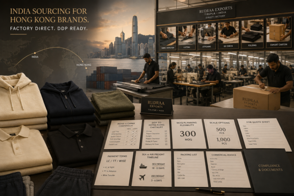 Garment Manufacturer in India for Hong Kong Brands: Sourcing, MOQ and Shipping Guide