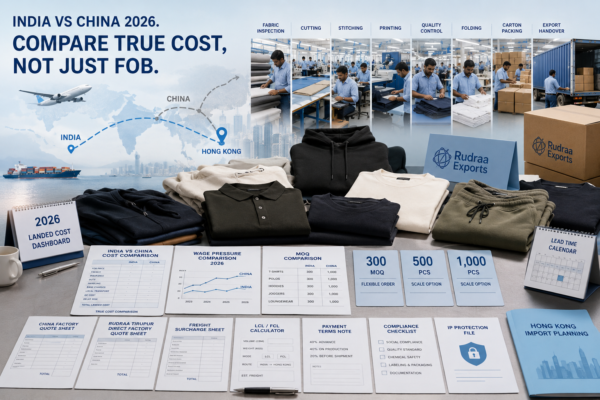India vs China Garment Manufacturing: A Hong Kong Buyer’s 2026 Cost Comparison