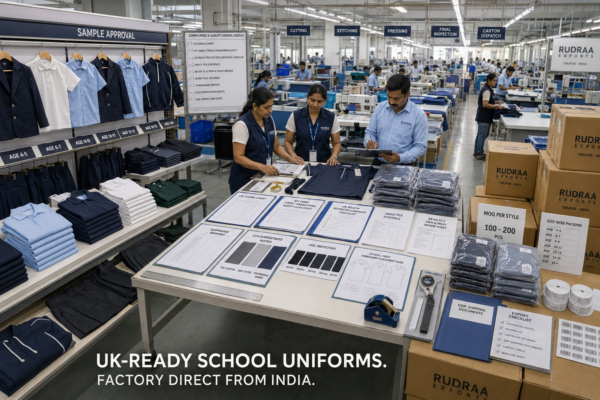 School Uniform Manufacturer in India for UK Schools: Safety Standards, MOQ and Compliance Guide