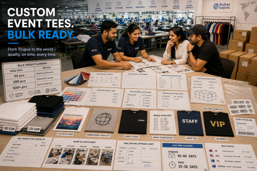 Custom T-Shirts for Events and Tours: How to Order in Bulk from India