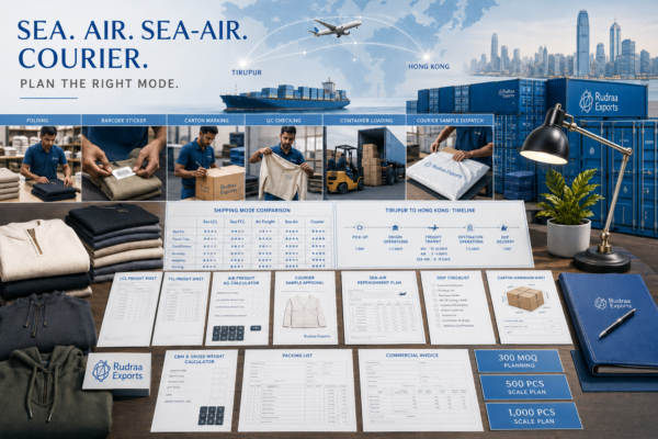 Tirupur to Hong Kong Shipping Lead Time: Sea, Air, Sea-Air and Courier Guide