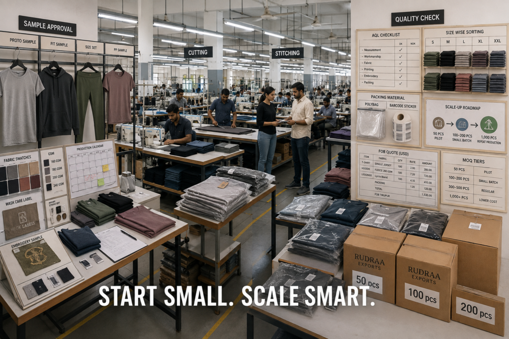 Small Batch Clothing Manufacturers in India: Low MOQ Options for Startups