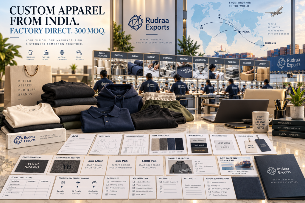 Custom Apparel Manufacturer India: How to Order with Your Brand
