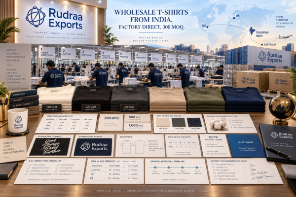 Wholesale T-Shirts from India: Factory-Direct Pricing, Regional Comparisons and First-Order Roadmap